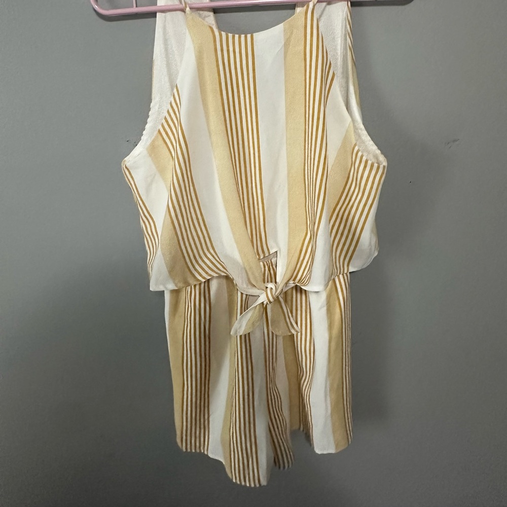 Striped Sleeveless Jumpsuit